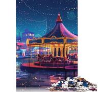 Puzzle Carrousel de Couleurs 1000 Pièces pour Adultes Puzzle Cadeau d'halloween Puzzles pour Adultes et Adolescents à partir de 12 Ans 1000 pièces (75x50cm) <