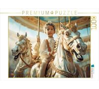 Puzzle · Carrousel | Un regard fier depuis le cheval de bois · 1000 pièces · Format assemblé 64 × 48 cm · CALVENDO Puzzle