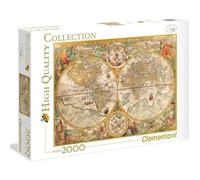 Puzzle Carte Ancienne - Clementoni - 2000 Pièces - Voyage et Cartes - Adulte
