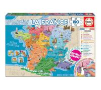 Puzzle éducatif de la France - EDUCA - 150 pièces - Pour enfants de 7 ans et plus