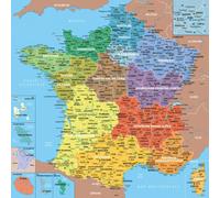 Puzzle Carte De France Départements - Puzzle Bois 100 Pièces Michèle Wilson