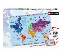Puzzle carte du monde 250 pcs