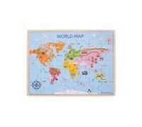 Puzzle carte du monde en bois, 35dlg. G