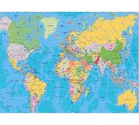 Puzzle Carte du Monde en Bois pour Adultes, 1000 Pièces, Jouets Éducatifs, Décoration Créative