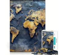 Puzzle Carte du Monde Vintage pour Adultes,1000 pièces,Jeu de Concentration,découpe de précision,Bords Lisses,défi Amusant pour Passer Le Temps (38x26cm)