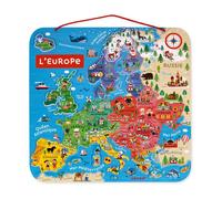 Puzzle Janod Carte d'Europe Magnétique 40 pièces en bois E