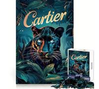 Puzzle Cartier Panthère Majesté 1000 pièces pour Adolescents Souvenirs, détente, Assemblage précis, (38x26cm)