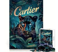 Puzzle Cartier Panthère Majesté 1000 pièces pour Adultes, entraînement Mental, détente et Loisirs, découpe Laser, Cadeau de Noël Unique (38x52cm)