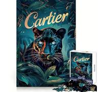 Puzzle Cartier Panthère Majesté pour Adolescents 1000 pièces, réflexion stratégique, Stimulation Douce, Ajustement précis, (50x75cm)