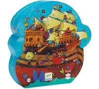 Puzzle Carton Bateau Pirates Barberousse (54 Dès 5 Ans-Développe Dextérité Et Patience-Durable Et Réutilisable-Format 37 X 40 Cm-Boîte Silhouette Décorative-Grandes Pièces, Dj07241, Mixte