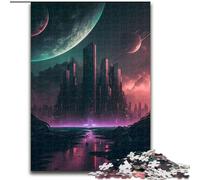 Puzzle Carton pour Adultes, 1000 pièces, Construction Urbaine futuriste, Taille 38x26cm, Jeu Familial créatif et décoration d'intérieur, Cadeau de Noël idéal pour Les Adolescents