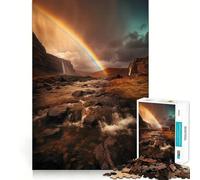 Puzzle Cascade Arc-en-Ciel 1000 Pièces pour Adultes Think Smart Toy Family Joy Découpe Précise Pièce d'art Fine (50x75cm)