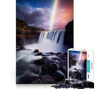 Puzzle Cascade Arc-en-Ciel pour Adolescents 1000 Pièces Stimule la mémoire Détente et Douceur Découpe Lisse Cadeau élégant (38x52cm)