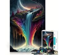 Puzzle Cascade Arc-en-Ciel pour Adolescents 1000 Pièces Stimule la mémoire Détente et Douceur Découpe Lisse Cadeau élégant (38x26cm)