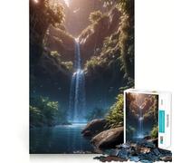 Puzzle Cascade et Lucioles pour Adultes 1000 Pièces Jeu de Concentration Découpe de Précision Bords Lisse Défi Amusant pour Passer Le Temps (50x75cm)