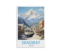 Puzzle Casse-tête de 200 pièces pour Adultes Skagway Alaska Home Decor Party Package Cadeau pour Hommes, Femmes, Seniors 35x25cm