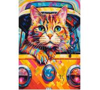 Puzzle - CASTORLAND - Voyage en bus de chat - 1000 pièces - 68 x 47 cm - Dès 12 ans