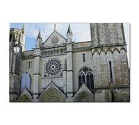 Puzzle Cathédrale de Poitiers, France, 2000 pièces, Puzzle Adulte, Jeu Graphique, Souvenir de Voyage, 70 x 100 cm