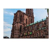 Puzzle Cathédrale de Strasbourg, France, 100 pièces, Jeu, œuvre d'art, Souvenir de Voyage, 45,5 x 35,5 cm