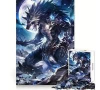 Puzzle Cauchemar Loup-Garou Lune pour Adultes 1000 pièces Rappel Amélioration Temps paisible Découpe serrée Liste de souhaits du Père Noël (38x52cm)