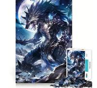 Puzzle Cauchemar Loup-Garou Lune pour Adultes 1000 pièces Rappel Amélioration Temps paisible Découpe serrée Liste de souhaits du Père Noël (38x52cm)
