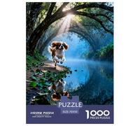 Puzzle Cavalier King Charles Spaniel 1000 Pièces pour Adultes Et Enfants, Jeu D'Intelligence, Puzzle Forêt, Décoration Intérieure, Cadeau Enfant 70x50cm/1000pcs