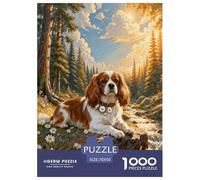 Puzzle Cavalier King Charles Spaniel 1000 Pièces pour Adultes Et Enfants, Jeu D'Intelligence, Puzzles Bois, Home Decor, Cadeau Enfant 70x50cm/1000pcs