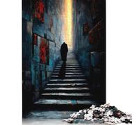 Puzzle « Celui Qui Monte en Silence » 1 000 pièces en Bois pour Adultes | Puzzle Durable pour Adultes | Jeux 1 000 pièces (75 x 50 cm)