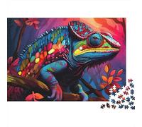 Puzzle Cérébral Difficile, 1000 Pcs Lézard Feuille Art Puzzle