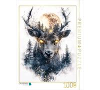 Puzzle · Cerf | 1000 pièces · Format assemblé 64 × 48 cm · CALVENDO Puzzle