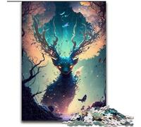 Puzzle Cerf 1000 pièces pour Adultes, en Bois, idéal pour s'amuser en Famille pour Les fêtes et Les Anniversaires(1000 pièces, 50x75cm)