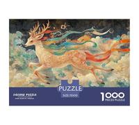 Puzzle Cerf Composé De 1000 Pièces pour Adultes,Fantasy Nuages Un Jeu De Dexérité Très Difficile Puzzle Éducatif avec des Défis 70x50cm/1000pcs