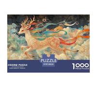 Puzzle Cerf De 1000 Pièces pour Adultes,Fantasy Nuages Un Jeu De Dexérité Très Difficile Puzzle Éducatif Aux Défis 38x26cm/1000pcs