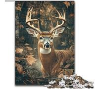 Puzzle Cerf de la Jungle 1000 pièces pour Adolescents et Adultes, Jeu Stimulant, idéal comme Cadeau pour Toute la Famille (50x75cm)