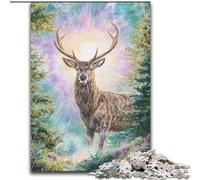 Puzzle Cerf de la Jungle pour Adultes 1000 pièces, Jeux Amusants, Chaque pièce est Unique - Jeu Familial Stimulant (50x75cm)