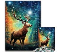 Puzzle Cerf Mirage pour Adultes, 1000 pièces, Puzzle en Bois, défi cérébral, pour Les Adolescents et décoration d'intérieur, 50x75cm/19,68x29,52 Pouces