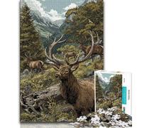 Puzzle Cerf Sauvage pour Adultes et Adolescents, Relax Games est Un pour Toute la Famille 38x26cm