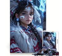 Puzzle chamanique amérindien pour Adolescents, 1000 pièces, Jeu de logique Solide, Plaisir partagé, Bords Nets, Joli Cadeau (38x52cm)