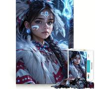 Puzzle chamanique amérindien pour Adolescents, 1000 pièces, Jeu de logique Solide, Plaisir partagé, Bords Nets, Joli Cadeau (38x52cm)