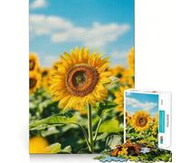 Puzzle Champ de Tournesols pour Adultes, 1000 Pièces, Jeu de Logique, Lien Familial, Découpe de Précision, Surprise Chaleureuse 50x75cm
