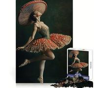 Puzzle Champignon Ballerine pour Adultes 1000 Pièces Jeu de Réflexion Amusant et Paisible Découpe Précise Liste de Souhaits du Père Noël (38x52cm)