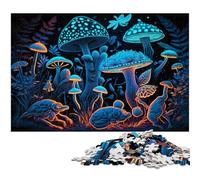 Puzzle Champignons Magiques 1000 pièces pour Adultes, Casse-tête Stimulant pour Adolescents, 26x38cm / 10,23x14,96 Pouces