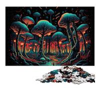 Puzzle Champignons Magiques 1000 pièces Puzzles Impossibles pour Adultes Idéal pour Adolescents et Collectionneurs, Cadeau de Voyage, Activité Familiale 50x75cm / 19,68x29,52 Pouces