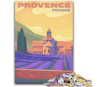Puzzle Champs de Lavande de Provence pour Adolescents, Jeux éducatifs, décoration d'intérieur, Cadeau d'anniversaire, décoration Murale, 1000 pièces (50x75cm)