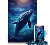 Puzzle Chant des Baleines pour Adolescents 1000 pièces Jeu Stimulant l'esprit Assemblage sûr et Solide Activité de Partage en Famille (50x75cm)