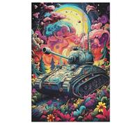 Puzzle Char d'assaut 1000 Pièces pour Adolescents Puzzles Créatif en Bois Jouet Jeu Familial Difficulté Défi 78×53cm