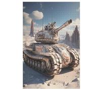 Puzzle Char d'assaut 1000 Pièces pour Adolescents Puzzles Créatif en Bois Jouet Jeu Familial Difficulté Défi 78×53cm