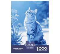 Puzzle Chartreux 1000 Pièces en Carton pour Adultes Jeu D’activité Intérieure Puzzle Chartreux Plantes Cadeau Original Home Decor 38x26cm/1000pcs