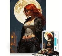 Puzzle Chasseuse Nocturne pour Adultes 1000 Pièces Jeu de Logique Fine, Détente et Loisirs, Bords Soignés, Pièce d'art (50x75cm)