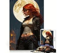 Puzzle Chasseuse Nocturne pour Adultes 1000 Pièces Jeu de Logique Fine, Détente et Loisirs, Bords Soignés, Pièce d'art (50x75cm)